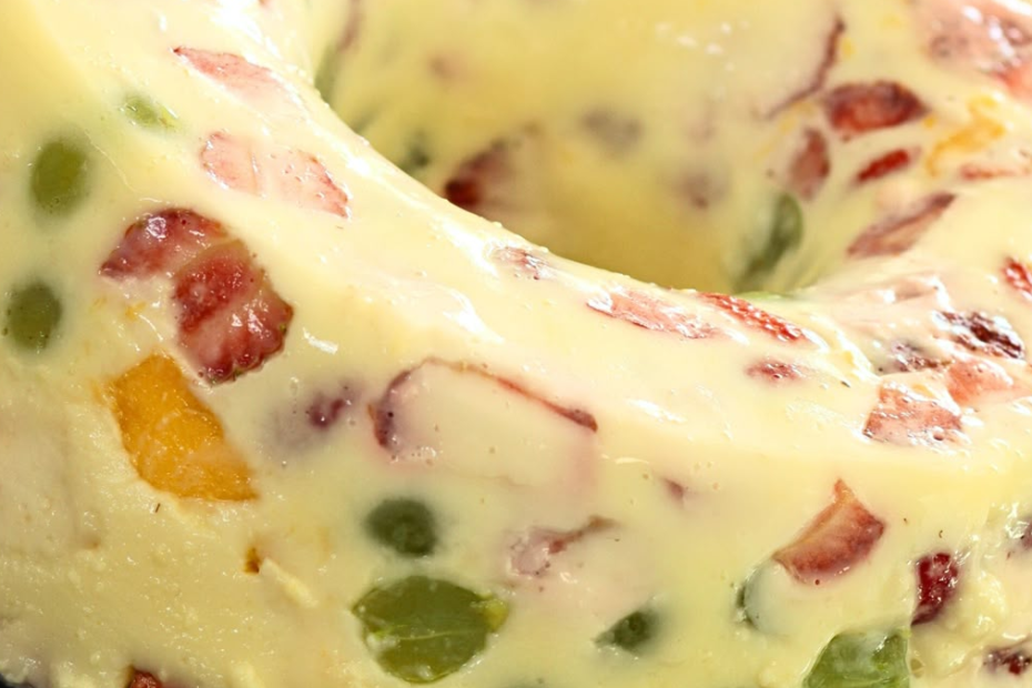 Receita de Pudim Tropical de Frutas